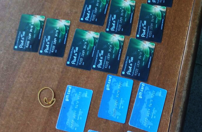 The alleged cloned ATM cards