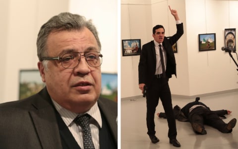 Andrey Karlov. the Russian ambassador to Turkey, left, was shot dead in Turkish capital Ankara.
