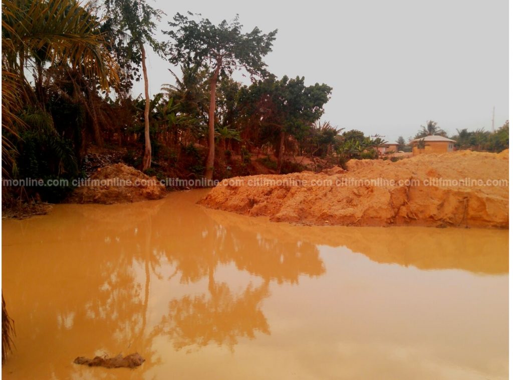 galamsey, river polluted