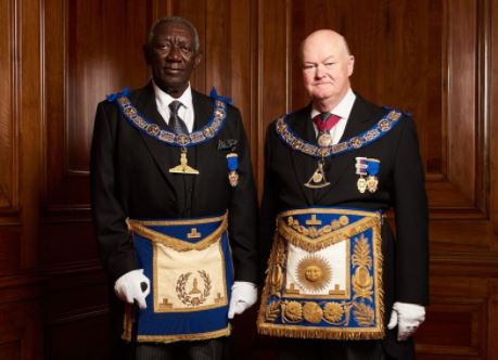 Kufuor with MW Bro Peter Lowndes, ProGM