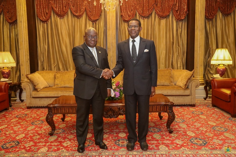 President Akufo-Addo with President of Equatorial Guinea, Teodoro Obiang Nguema 