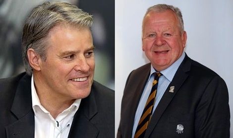 CEO of World Rugby, Brett Gosper and Chairman of World Rugby, Bill Beaumont.