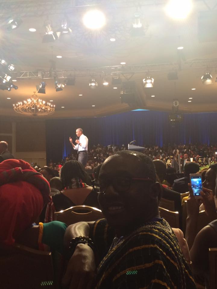 In the same room with former US President Barack Obama talking to 1,000 young African leaders in Washington D.C
