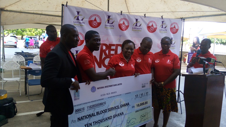 Loyalty insurance donates GHc10,000 to National Blood Service
