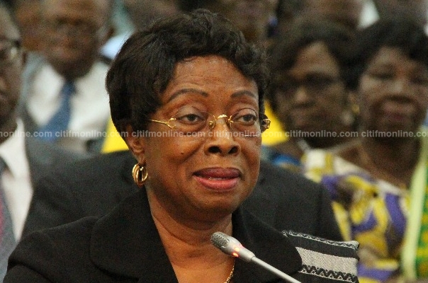 The Chief Justice Sophia Akuffo during her vetting in June 2017