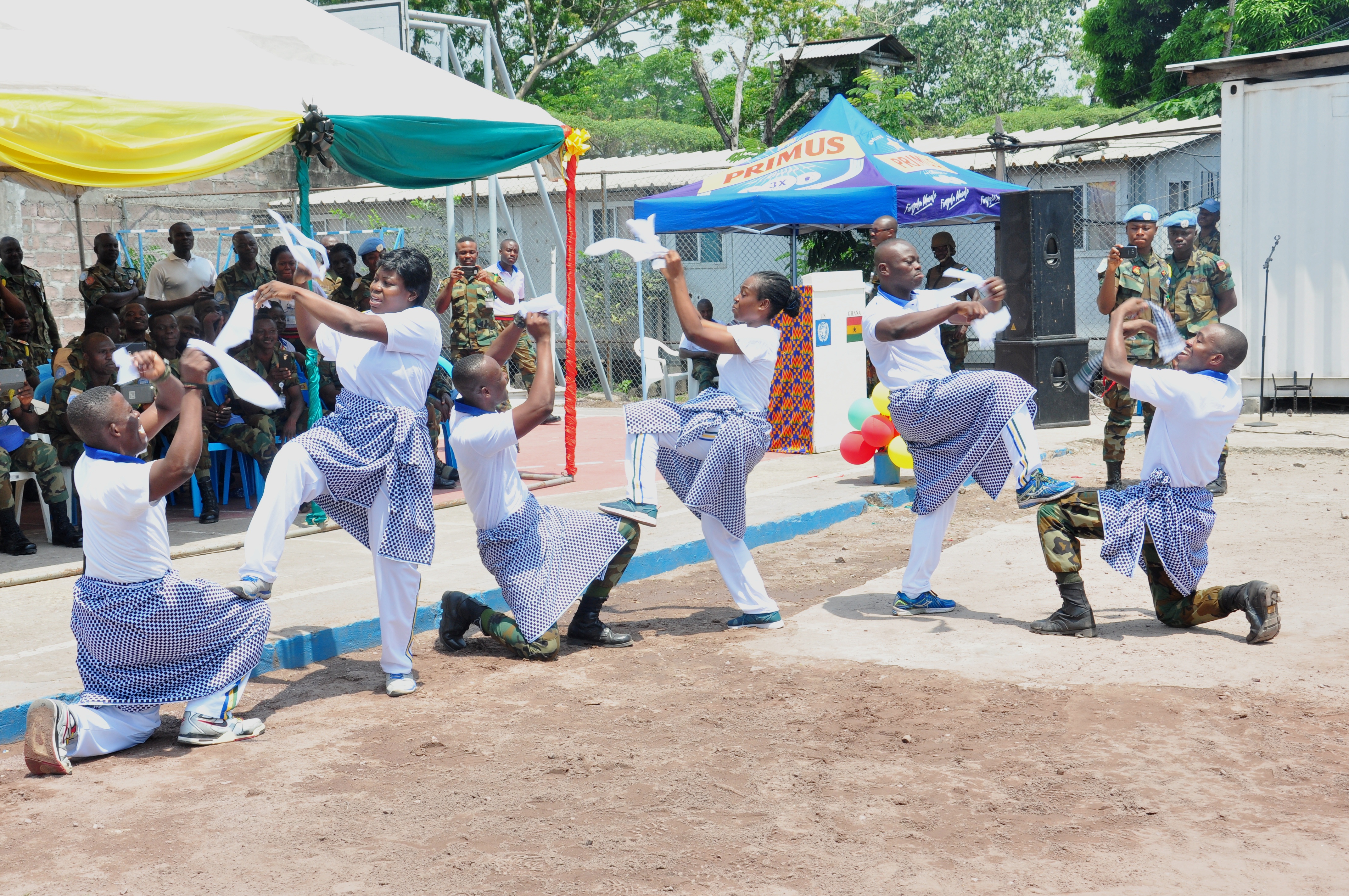 Ewe cultural groupa displaying the borbor dance